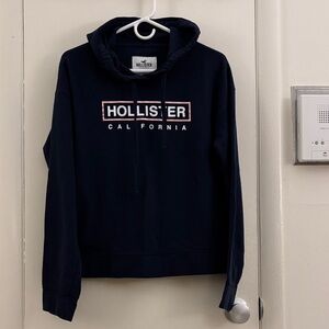 Hollister Dark Blue Sweatshirt with Logo